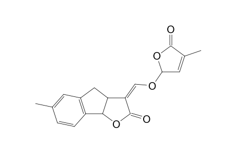 6-Methyl-3-{(E)-1-[(4'-methyl-5'-oxo-2',5'-dihydrofuran-2'-yl)oxy]methylidene}-3,3a,4,8b-trteahydro-2H-indeno[1,2-b]furan-2-one