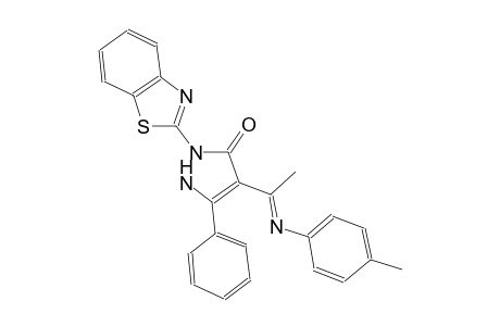 3H-pyrazol-3-one, 2-(2-benzothiazolyl)-1,2-dihydro-4-[(1E)-1-[(4-methylphenyl)imino]ethyl]-5-phenyl-