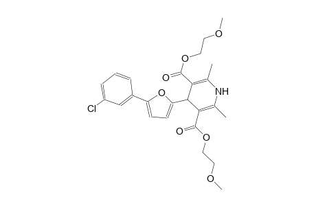 3,5-pyridinedicarboxylic acid, 4-[5-(3-chlorophenyl)-2-furanyl]-1,4-dihydro-2,6-dimethyl-, bis(2-methoxyethyl) ester