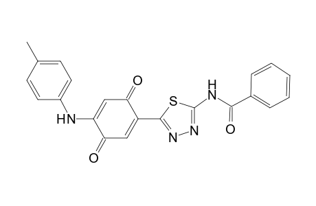 2-(4-Methylphenylamino)-5-(3-benzoylamino-2,4-5-thiadiazolyl)-1,4-benzoquinone