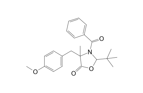 2-(t-Butyl)-3-benzoyl-4-methyl-4-(4'-methoxybenzyl)-1,3-oxazolidin-5-one