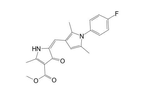 (5E)-5-[[1-(4-fluorophenyl)-2,5-dimethyl-3-pyrrolyl]methylidene]-2-methyl-4-oxo-1H-pyrrole-3-carboxylic acid methyl ester