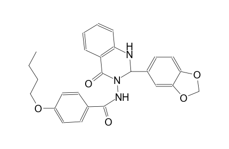 N-(2-(1,3-benzodioxol-5-yl)-4-oxo-1,4-dihydro-3(2H)-quinazolinyl)-4-butoxybenzamide