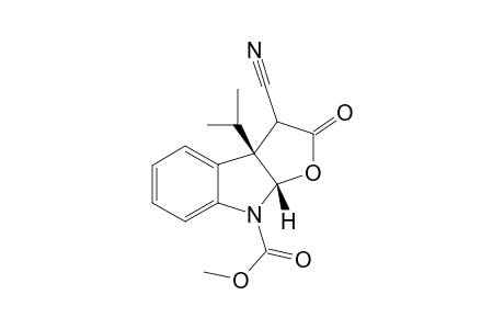 N-CARBOXYMETHOXY-3CYANO-3A-ISOPROPYL-FURO-[2,3-B]-INDOLE-2-ONE;MAIN_DIASTEREOMER;CIS_FUSED_TRICYClIC_GAMMA-LACTONE