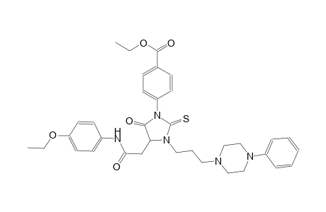 benzoic acid, 4-[4-[2-[(4-ethoxyphenyl)amino]-2-oxoethyl]-5-oxo-3-[3-(4-phenyl-1-piperazinyl)propyl]-2-thioxo-1-imidazolidinyl]-, ethyl ester
