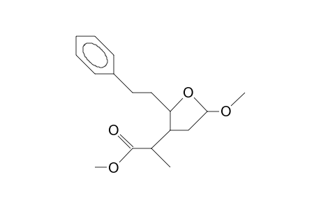 5-C-Benzyl-3-C-(1-methoxycarbonyl-ethyl)-2,3,5-trideoxy.beta.-D-methyl-ribofuranoside