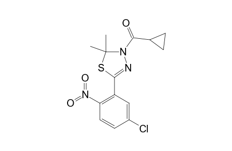3-CYCLOPROPYLCARBONYL-5-(2-NITRO-5-CHLOROPHENYL)-2,2-DIMETHYL-2,3-DIHYDRO-1,3,4-THIADIAZOLE