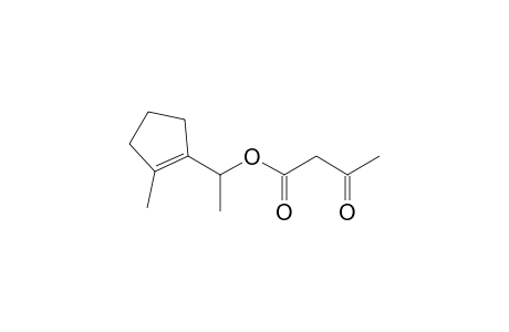 Butanoic acid, 3-oxo-, 1-(2-methyl-1-cyclopenten-1-yl)ethyl ester, (.+-.)-