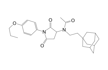 acetamide, N-[2,5-dioxo-1-(4-propoxyphenyl)-3-pyrrolidinyl]-N-(2-tricyclo[3.3.1.1~3,7~]dec-1-ylethyl)-