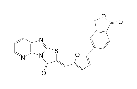 2-[5-(1-oxo-1,3-dihydro-isobenzofuran-5-yl)-furan-2-ylmethylene]-thiazolo[2',3':2,3]imidazo[4,5-b]pyridin-3-one
