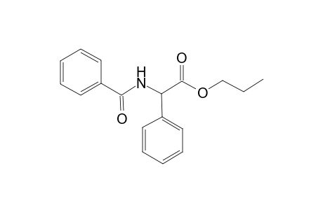 Acetic acid, 2-benzoylamino-2-phenyl-, propyl ester