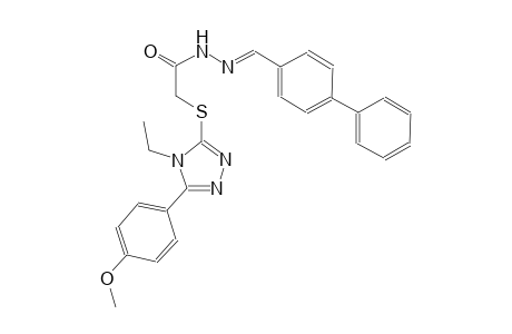 N'-[(E)-[1,1'-biphenyl]-4-ylmethylidene]-2-{[4-ethyl-5-(4-methoxyphenyl)-4H-1,2,4-triazol-3-yl]sulfanyl}acetohydrazide