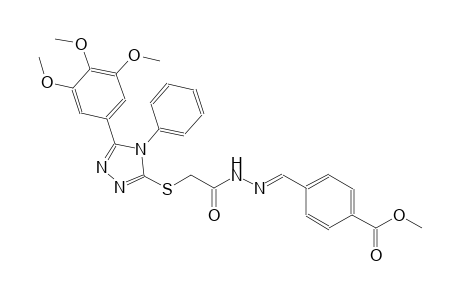 methyl 4-{(E)-[({[4-phenyl-5-(3,4,5-trimethoxyphenyl)-4H-1,2,4-triazol-3-yl]sulfanyl}acetyl)hydrazono]methyl}benzoate
