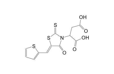 2-[(5Z)-4-oxo-5-(2-thienylmethylene)-2-thioxo-1,3-thiazolidin-3-yl]succinic acid