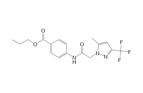 propyl 4-({[5-methyl-3-(trifluoromethyl)-1H-pyrazol-1-yl]acetyl}amino)benzoate