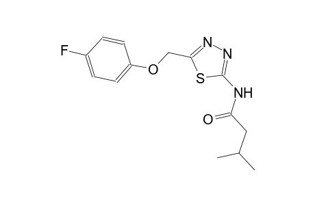 N-{5-[(4-fluorophenoxy)methyl]-1,3,4-thiadiazol-2-yl}-3-methylbutanamide