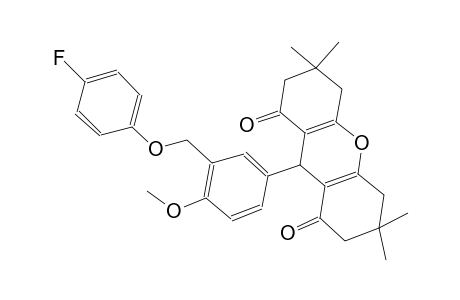 9-{3-[(4-fluorophenoxy)methyl]-4-methoxyphenyl}-3,3,6,6-tetramethyl-3,4,5,6,7,9-hexahydro-1H-xanthene-1,8(2H)-dione