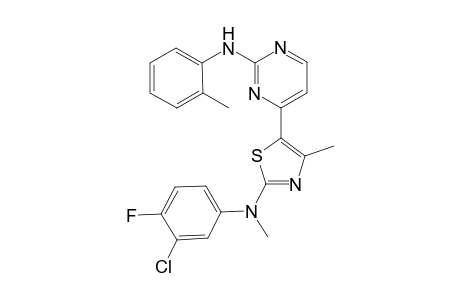 (4-{2-[(3-Chloro-4-fluoro-phenyl)-(methyl)-amino]-4-methylthiazol-5-yl}-pyrimidin-2-yl)-o-tolyl-amine
