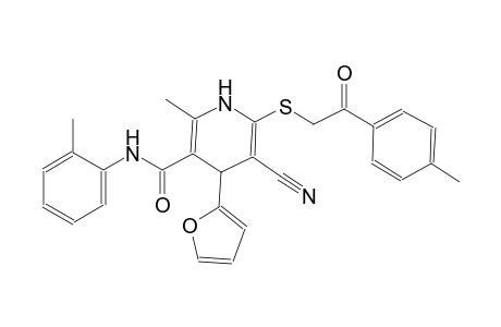 5-Cyano-4-(2-furyl)-2-methyl-N-(2-methylphenyl)-6-{[2-(4-methylphenyl)-2-oxoethyl]sulfanyl}-1,4-dihydro-3-pyridinecarboxamide