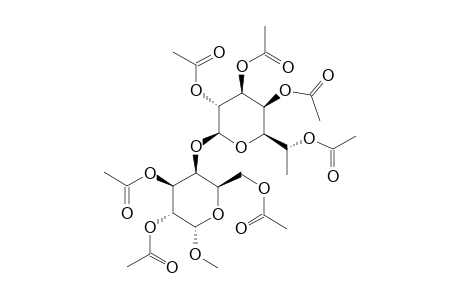 METHYL-2,3,6-TRI-O-ACETYL-4-O-(2',3',4',6'-TETRA-O-ACETYL-7-DEOXY-D-GLYCERO-BETA-D-GALACTO-HEPTOPYRANOSYL)-ALPHA-D-GALACTOPYRANOSIDE