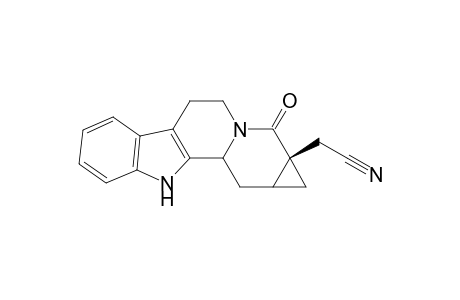 1H-Cycloprop[g]indolo[2,3-a]quinolizine-1a(2H)-acetonitrile, 4,5,10,10b,11,11a-hexahydro-2-oxo-, (1a.alpha.,10b.beta.,11a.alpha.)-(.+-.)-
