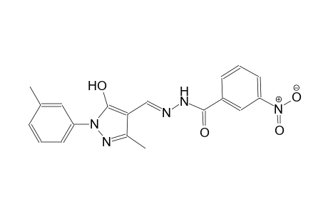 benzoic acid, 3-nitro-, 2-[(E)-[5-hydroxy-3-methyl-1-(3-methylphenyl)-1H-pyrazol-4-yl]methylidene]hydrazide