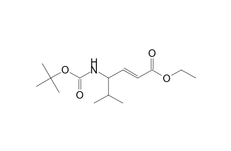 2-(E)-Hexenoic acid, (4S)-4-[(t-butoxycarbonyl)amino]-5-methyl-, ethyl ester