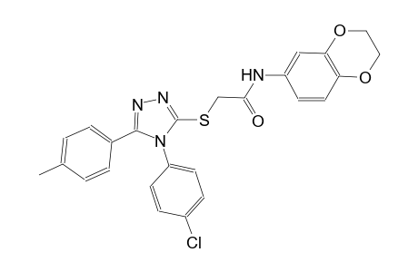 2-{[4-(4-chlorophenyl)-5-(4-methylphenyl)-4H-1,2,4-triazol-3-yl]sulfanyl}-N-(2,3-dihydro-1,4-benzodioxin-6-yl)acetamide