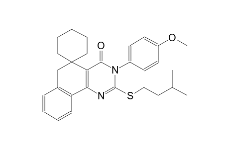 2-(isopentylthio)-3-(4-methoxyphenyl)-3H-spiro[benzo[h]quinazoline-5,1'-cyclohexan]-4(6H)-one