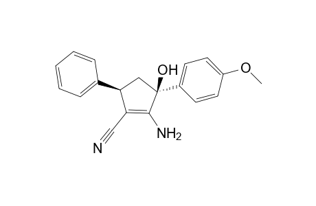 (3S,5R)-2-Amino-3-hydroxy-3-(4-methoxy-phenyl)-5-phenyl-cyclopent-1-enecarbonitrile