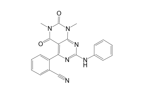 2-[5-[(1,3-Dimethyl-2,4-dioxo-1,2,3,4-tetrahydro-7-(phenylamino)pyrimido[4,5-d]pyrimidinyl]]benzonitrile