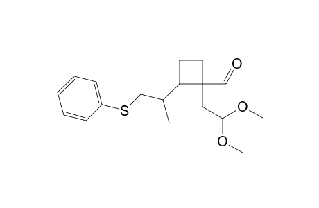 1-Carboxaldehyde-1-(1',1'-dimethoxyeth-2'-yl)-2-(1'-phenylthioprop-2'-yl)cyclobutane