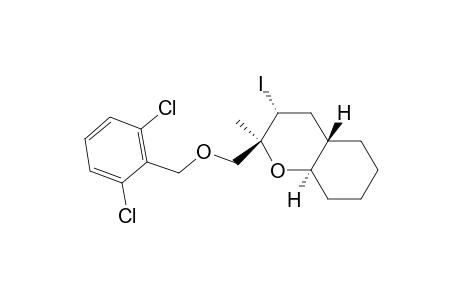 (1r*,3s*,4r*,6s*)-3-(((2,6-dichlorobenzyl)oxy)methyl)-4-iodo-3-methyl-2-oxabicyclo[4.4.0]decane