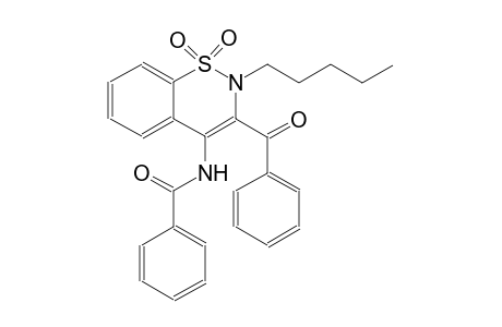 N-(3-benzoyl-1,1-dioxido-2-pentyl-2H-1,2-benzothiazin-4-yl)benzamide