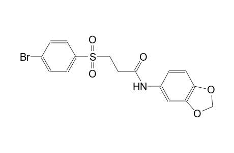 N-(1,3-benzodioxol-5-yl)-3-[(4-bromophenyl)sulfonyl]propanamide