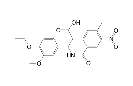 3-(4-Ethoxy-3-methoxy-phenyl)-3-[(4-methyl-3-nitro-benzoyl)amino]propanoic acid