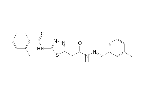 2-methyl-N-(5-{2-[(2E)-2-(3-methylbenzylidene)hydrazino]-2-oxoethyl}-1,3,4-thiadiazol-2-yl)benzamide