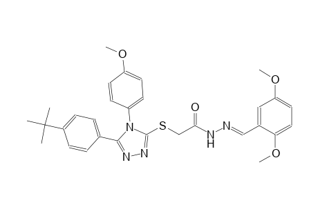 2-{[5-(4-tert-butylphenyl)-4-(4-methoxyphenyl)-4H-1,2,4-triazol-3-yl]sulfanyl}-N'-[(E)-(2,5-dimethoxyphenyl)methylidene]acetohydrazide