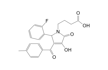 4-[2-(2-fluorophenyl)-4-hydroxy-3-(4-methylbenzoyl)-5-oxo-2,5-dihydro-1H-pyrrol-1-yl]butanoic acid