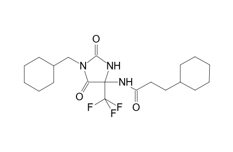 3-cyclohexyl-N-[1-(cyclohexylmethyl)-2,5-dioxo-4-(trifluoromethyl)-4-imidazolidinyl]propanamide