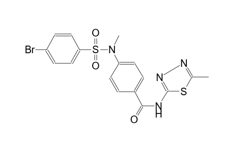 benzamide, 4-[[(4-bromophenyl)sulfonyl]methylamino]-N-(5-methyl-1,3,4-thiadiazol-2-yl)-