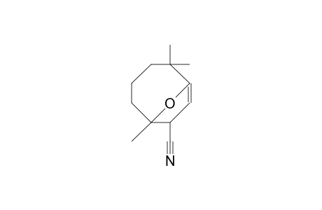 2,2,6-Trimethyl-9-oxa-bicyclo(4.2.1)non-1(8)-ene-7-carbonitrile