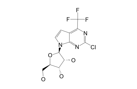 2-CHLORO-7-(BETA-D-RIBOFURANOSYL)-4-TRIFLUOROMETHYL-PYRROLO-[2,3-D]-PYRIMIDINE