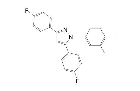 1-(3,4-dimethylphenyl)-3,5-bis(4-fluorophenyl)-1H-pyrazole