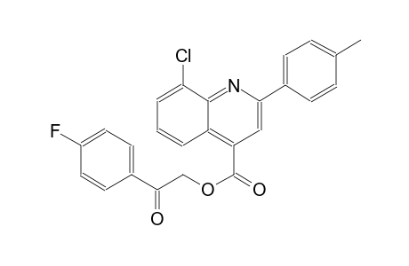 2-(4-fluorophenyl)-2-oxoethyl 8-chloro-2-(4-methylphenyl)-4-quinolinecarboxylate