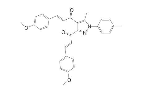 (E,E)-1,1'-(5-Methyl-1-(4-tolyl)-1H-pyrazole-3,4-diyl)bis(3-(4-methoxyphenyl)prop-2-en-1-one)