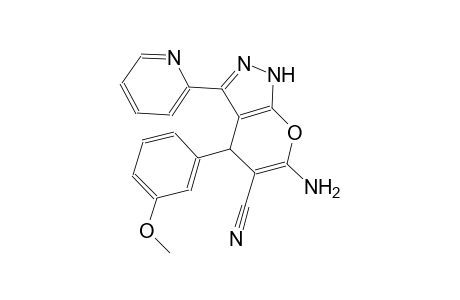 6-Amino-4-(3-methoxy-phenyl)-3-pyridin-2-yl-1,4-dihydro-pyrano[2,3-c]pyrazole-5-carbonitrile