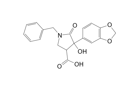 4-(benzo[1,3]dioxol-5-yl)-1-benzyl-4-hydroxy-pyrrolidin-5-one-3-carboxylic acid