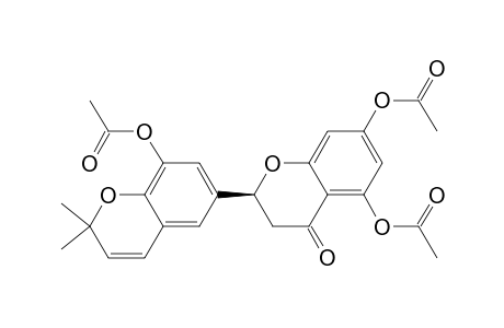 [2,6'-Bi-2H-1-benzopyran]-4(3H)-one, 5,7,8'-tris(acetyloxy)-2',2'-dimethyl-, (S)-