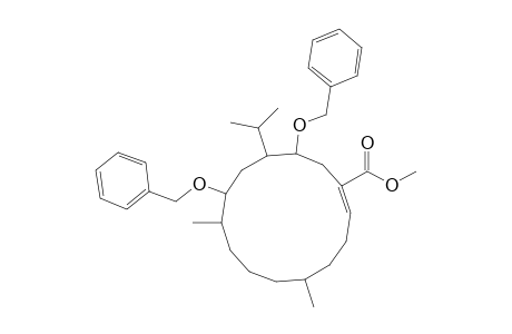 Methyl 9,12-dibenzyloxy-11-isopropyl-4,8-dimethylcyclotetradec-1(14)-en-14-carboxylate